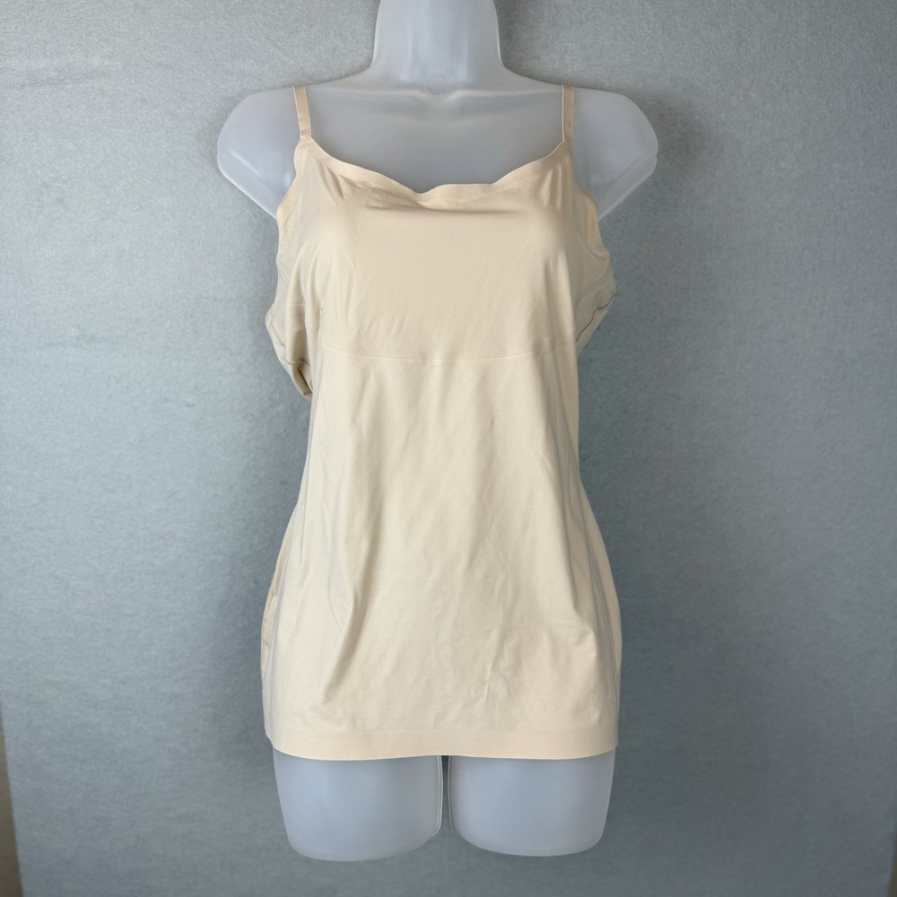Spanx Shaping Cami Tank‎ Top Womens Sz XL Beige Shapewear Thinstincts